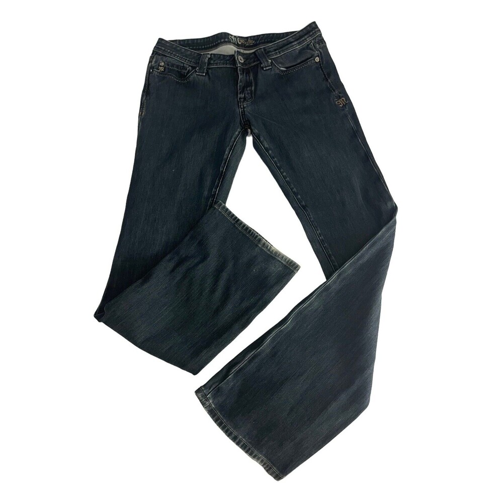 Miss Me Womens Jeans (30x32) Mid Rise Bootcut Dark Denim Wash